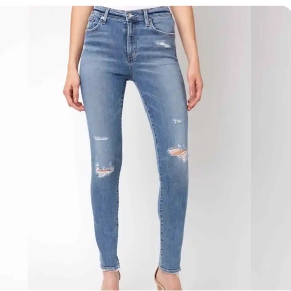 AGOLDE Sophie Distressed Skinny Jeans Size 28 - Picture 1 of 12